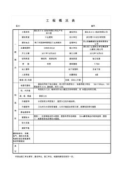 A1_工程概况表(范例)