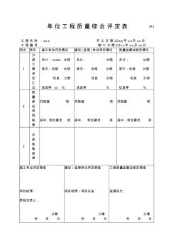 aa-P1单位工程质量综合评定表