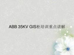 ABB35KVGIS柜培训重点讲解