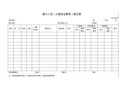 AQ-SG103施工人员(三级安全教育)登记表