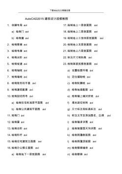 AutoCAD2015建筑設(shè)計(jì)視頻教程