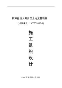 a新灘鹽場(chǎng)大青片區(qū)土地復(fù)墾項(xiàng)目施工組織設(shè)計(jì)