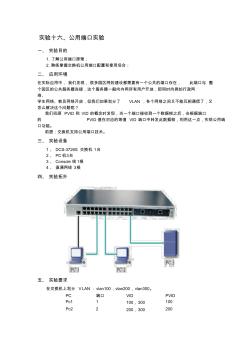 cisco思科交换机试验手册之-实验16公用端口实验