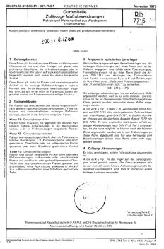 DIN7715-5-1979橡膠制品.第5部分橡膠板材和板材制品尺寸公差