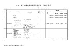 E1-2(不含子目)单位工程工程量与造价表(一般计税法)