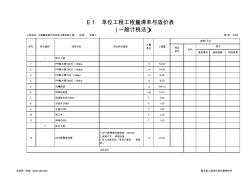 E.1单位工程工程量与造价表(安装专用)(160号YZ)