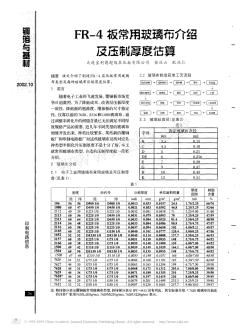 FR_4板常用玻璃布介绍及压制厚度估算