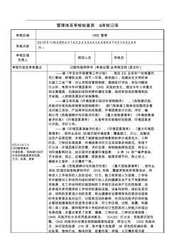 HSE管理管理体系审核检查表和审核记录1