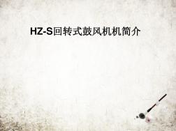 HZ-S回转式鼓风机机简介