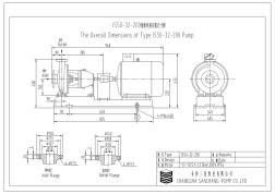 IS50-32-200型补水泵外形尺寸参考图