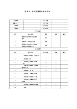 JGJ196-2010塔吊安装拆卸附表