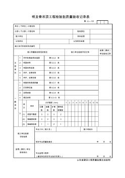 JJ191明龙骨吊顶工程检验批质量验收记录表