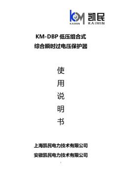 KM-DBP低压过电压保护器
