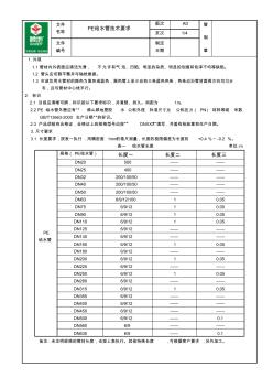 PE給水管技術要求