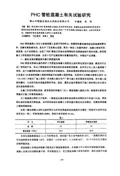 PHC管樁混凝土有關(guān)試驗研究