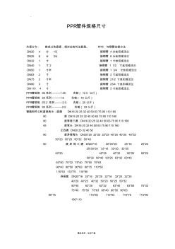 PPR管件規(guī)格尺寸(20200928194952)