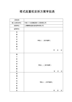 QTZ80塔吊安装拆卸方案