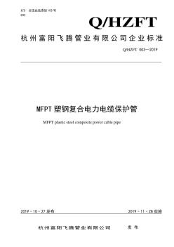 Q_HZFT003-2019MFPT塑鋼復合電力電纜保護管