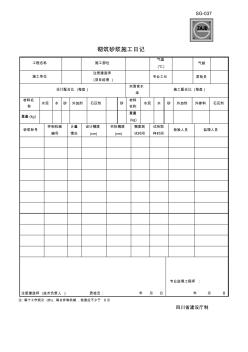 SG-037砌筑砂漿施工日記