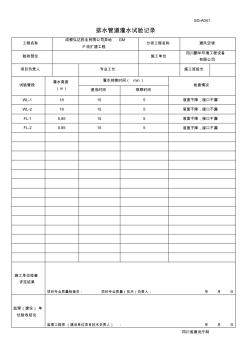SG-A041(排水管道灌水試驗記錄)