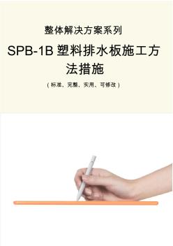 SPB-1B塑料排水板施工方法措施范本