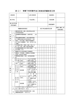 SY42032007石油天然气建设工程施工质量验收规范站内工艺管道工程检验批质量验收记录表格要点