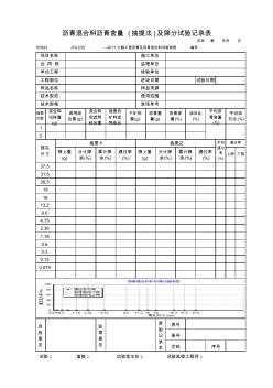 SYB23沥青混合料沥青含量(抽提法)及筛分试验记录表