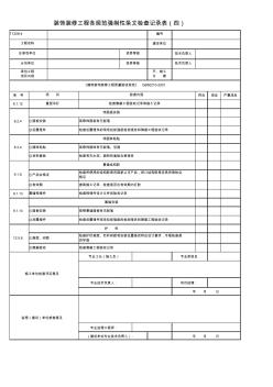 T1208-4_装饰装修工程各规范强制性条检查记录表(四)