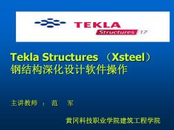 Tekla钢结构BIM软件教程模块11-Tekla建模(屋面钢架上拉条)