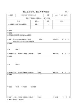 TJ1.4施工组织设计、施工方案审批表(应急预案)4