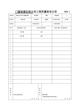 TJ4.3.26.1门窗玻璃安装分项工程质量验收记录