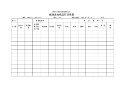 VKWY7.5.1-S01-03-F1柴油发电机运行记录表
