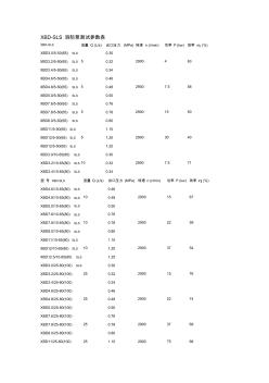 XBDSLS消防泵测试参数表