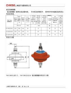 YH1.5W低电压避雷器