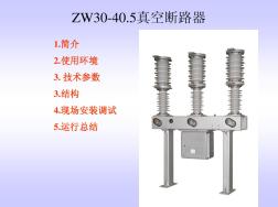 ZW30-40.5真空断路器