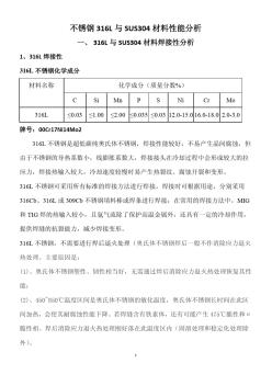 不锈钢316L与SUS304材料性能分析