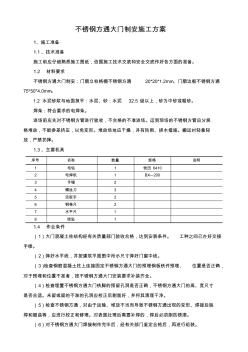 不銹鋼方通大門安裝施工方案 (4)