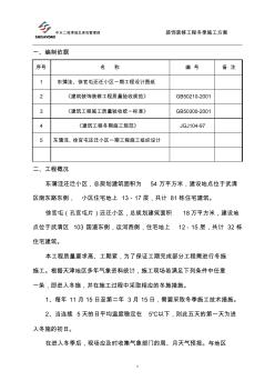 东蒲洼、徐官屯还迁小区装饰装修工程冬季施工方案