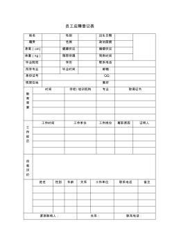 公司招聘简历表格模板