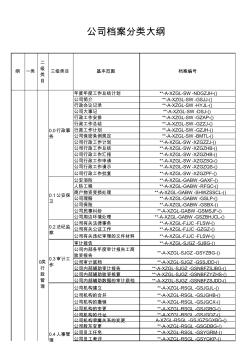 公司档案分类大纲