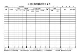 公司行車(chē)記錄表