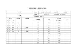 冬期施工混凝土浇筑测温记录表、养护测温记录表