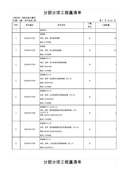 分部分项工程量清单(强电)