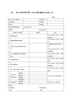 分項工程驗收表