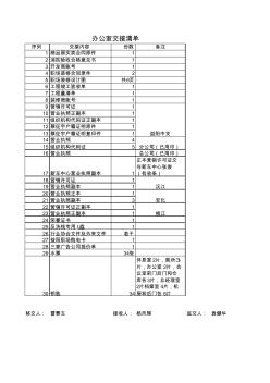 办公室交接清单