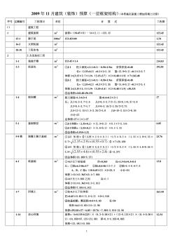 北京土建造价员2009.11(周日)试题答案