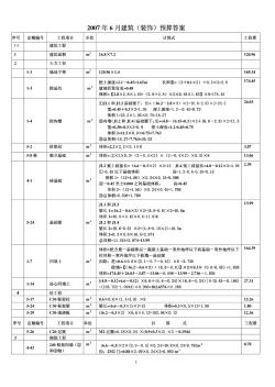 北京土建造价员框架结构0706试题答案