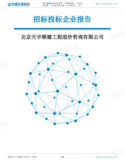 北京天宇顺德工程造价咨询有限公司-招投标数据分析报告