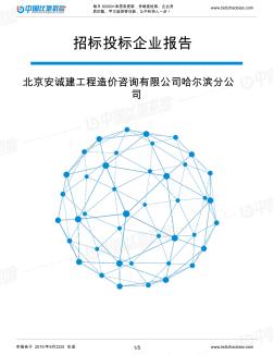 北京安誠建工程造價(jià)咨詢有限公司哈爾濱分公司_中標(biāo)190922