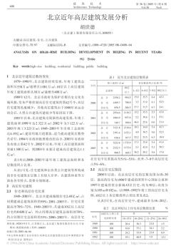 北京近年高层建筑发展分析